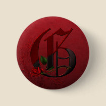 Gothic Rose Monogram G buttons