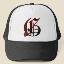 Gothic Rose Monogram G hats