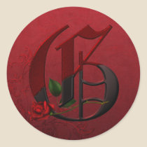 Gothic Rose Monogram G stickers