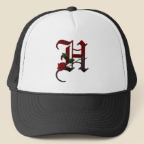Gothic Rose Monogram H hats
