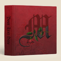 Gothic Rose Monogram M binders