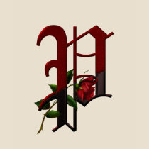 Gothic Rose Monogram P t-shirts