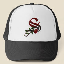 Gothic Rose Monogram S hats