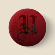 Gothic Rose Monogram U buttons