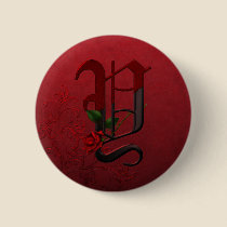Gothic Rose Monogram Y buttons
