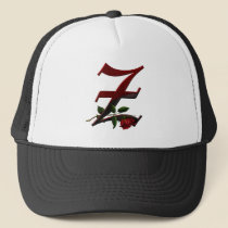 Gothic Rose Monogram Z hats