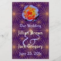 Gothic Rose Sunstar Wedding Program Full Color Flyer