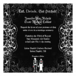Gothic Skeleton Bride and Groom Invitations