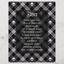 Gothic Skull Tartan Plaid Full Color Flyer