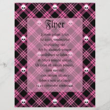 Gothic Skull Tartan Plaid Full Color Flyer