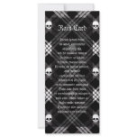 Gothic Skull Tartan Plaid Custom Rack Cards