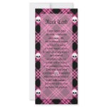 Gothic Skull Tartan Plaid Rack Cards