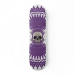 Gothic Skull Tribal Design: Skateboard: Purple