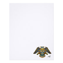 Gothic Skull with Guns and Bullets by Al Rio Letterhead Template