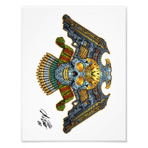 Gothic Skull with Guns and Bullets by Al Rio Photographic Print