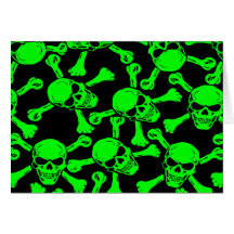 GOTHIC SKULLS CROSSBONES PATTERN CARD