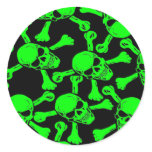 GOTHIC SKULLS CROSSBONES PATTERN STICKER
