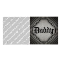 Gothic Text Daddy Customized Photo Card