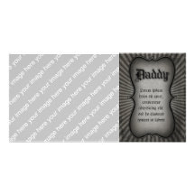 Gothic Text Daddy Photo Card