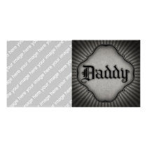 Gothic Text Daddy Customized Photo Card