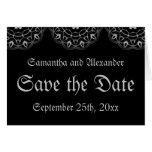 Gothic wedding elegant save the date card