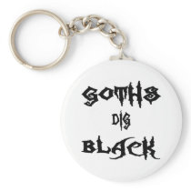 Goths Dig Black Keychains