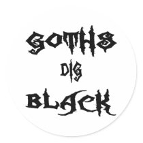 Goths Dig Black Sticker