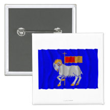 Gotlands län waving flag pinback buttons