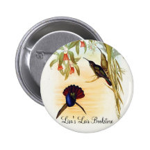 Gould - Lazuline Sabre-Wing Hummingbird Buttons