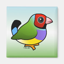 Gouldian Finch Fridge Magnet