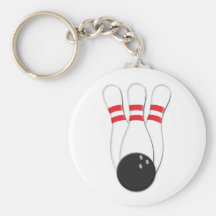 Goupilles et boule de bowling porte-clés