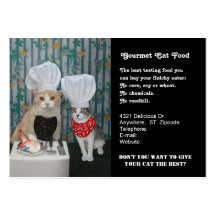 Gourmet Cat Food Business Cards