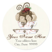 Gourmet Chocolate Mousse,  Address Stickers