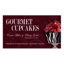 "Gourmet Cupcakes" - Fancy Desserts, Pastries Business Card Template