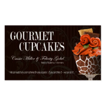 "Gourmet Cupcakes" - Fancy Desserts, Pastries Business Card