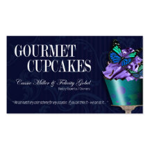 "Gourmet Cupcakes" - Fancy Desserts, Pastries Business Cards
