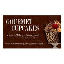 "Gourmet Cupcakes" - Fancy Desserts, Pastries Business Card Templates