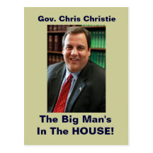 Gov. Chris Christie Big Man In The House Postcard