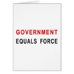 Government Equals Force cards