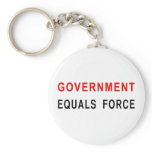 Government Equals Force keychains