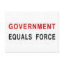 Government Equals Force Postcards