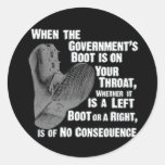 Government Jack Boot On Your Neck Sticker
