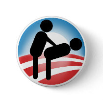 Government Obama Style Pinback Button