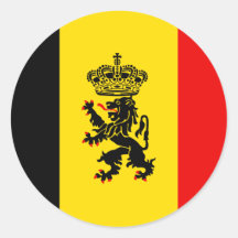 Government Of Belgium, Belgium Round Sticker