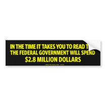 Government Spending Shock Bumper Sticker