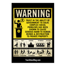 Governmet Warning Promotion Cards Business Cards