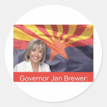 Governor Jan Brewer Round Sticker