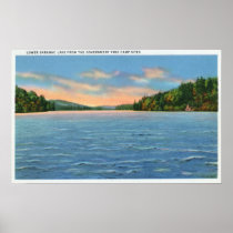 Govt. Free Camp Sites View of Lower Saranac Lake Print