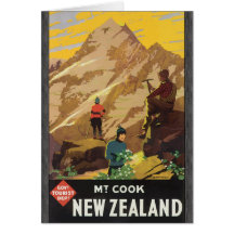 Govt Tourist Dept Mt Cook New Zealand, Vintage Card