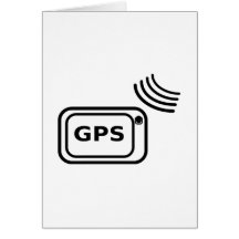 GPS Signal Greeting Cards